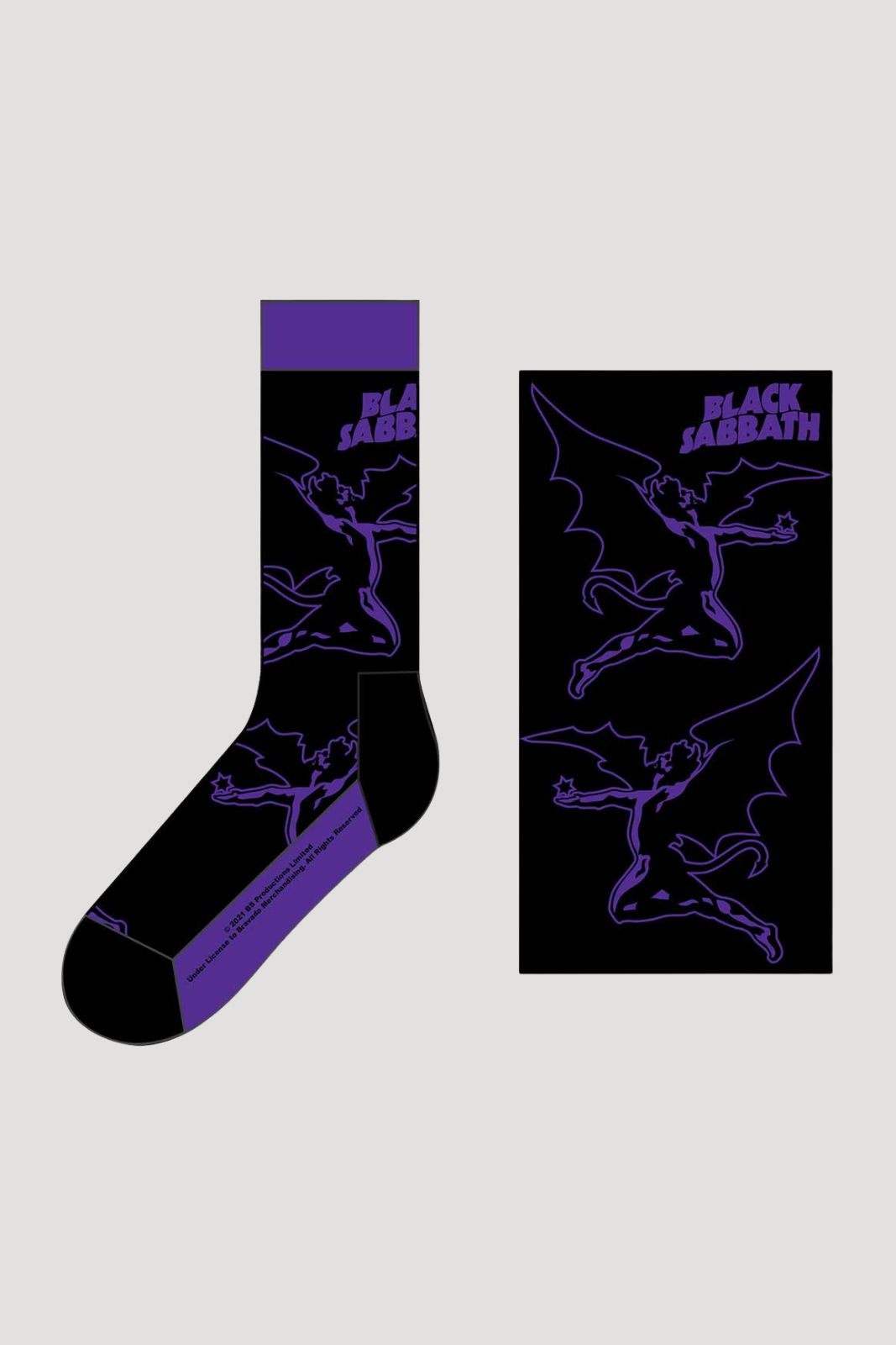 Black Sabbath Socks Black and Purple Demon
