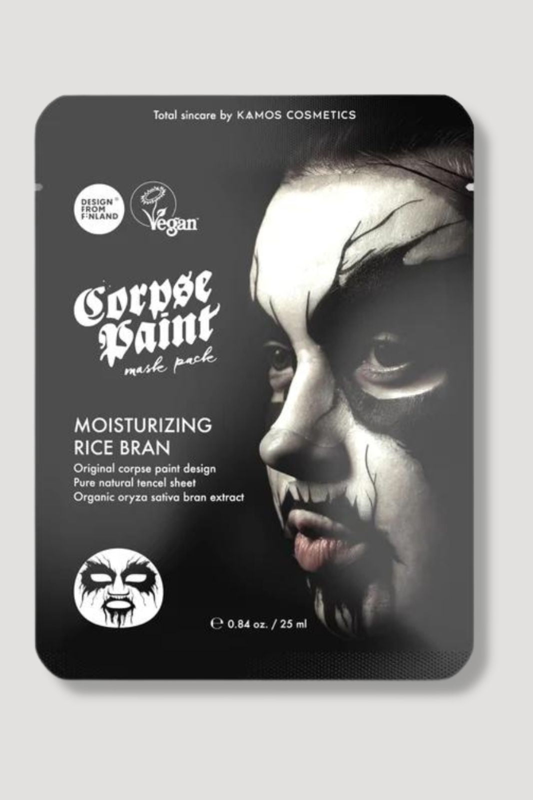 Corpse paint skincare facial mask vegan by kaamos